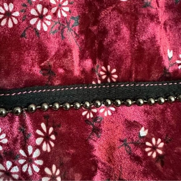 Highly Preppy Red Velvet Lace Dress Sz S Romantic Gothic Vampirecore Regencycore - Picture 7 of 14